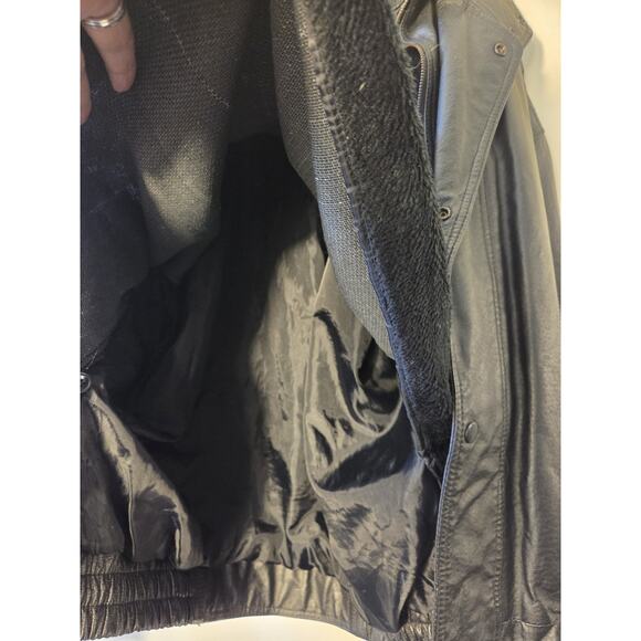 Niko Leather Designs Black Moto Biker Jacket Mens Size XL Zip In Liner EUC - Picture 11 of 14